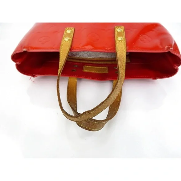 Louis Vuitton Red Patent Tote with Tan Handles - Picture 9 of 16
